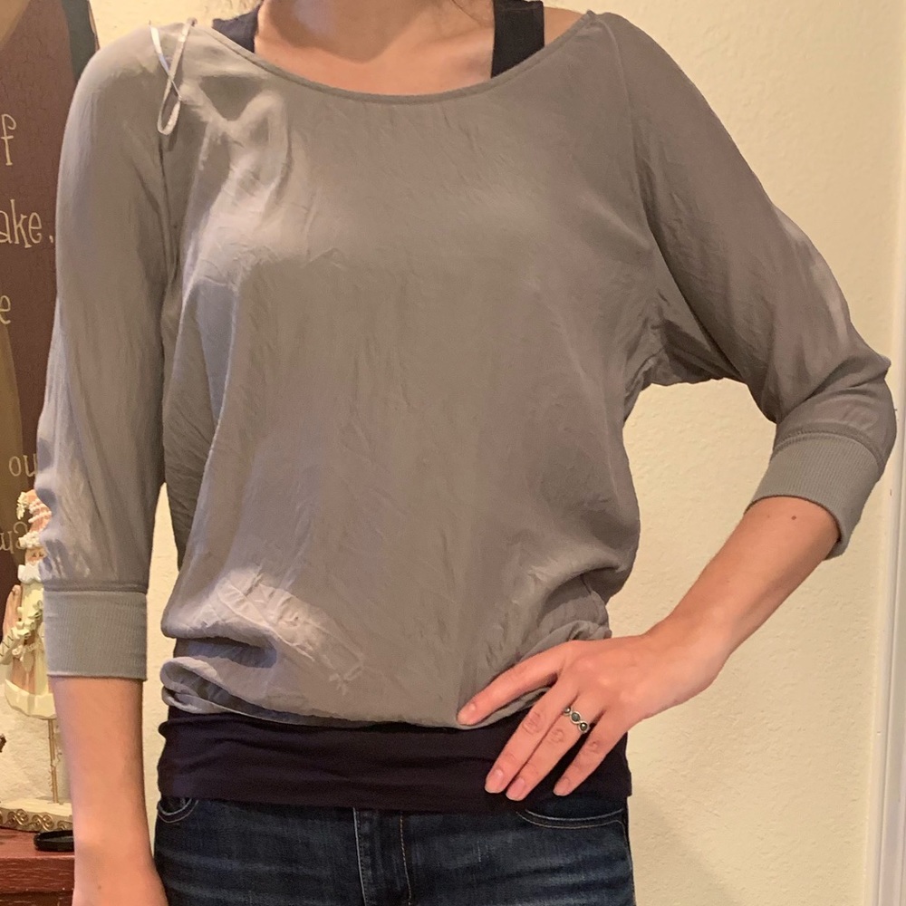 Forever 21 silky gray top